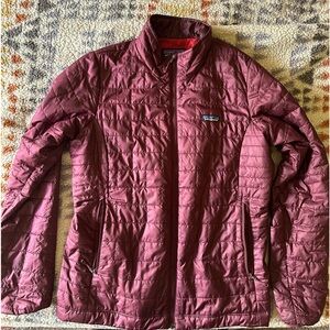 Women’s Patagonia Nano Puff Jacket in burgundy